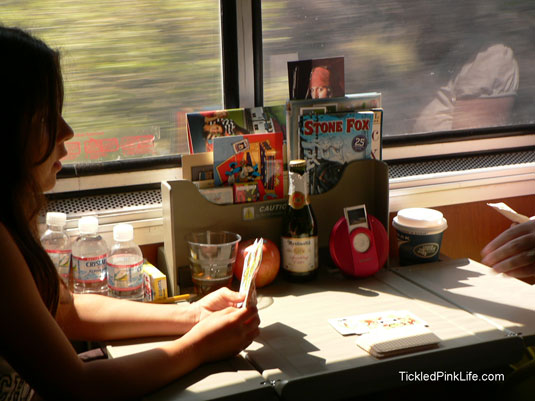 Traveling by train Amtrak sleeper car 
