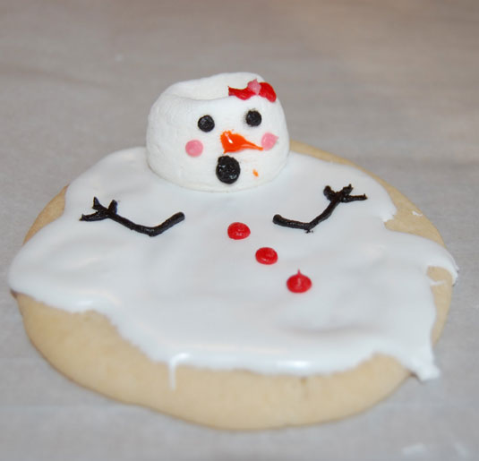 Melted snowman cookie Crazy Domestic