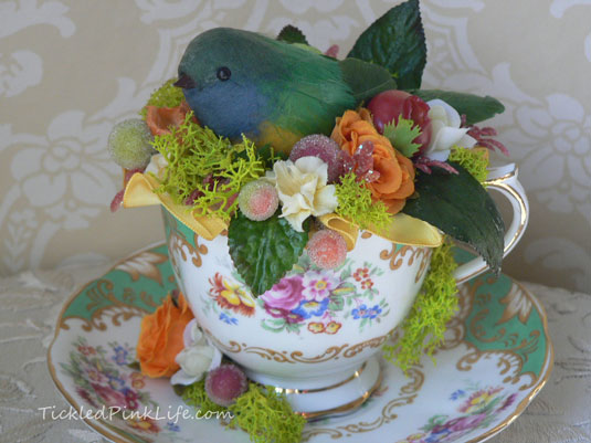 Tea Cup Flower Arrangement